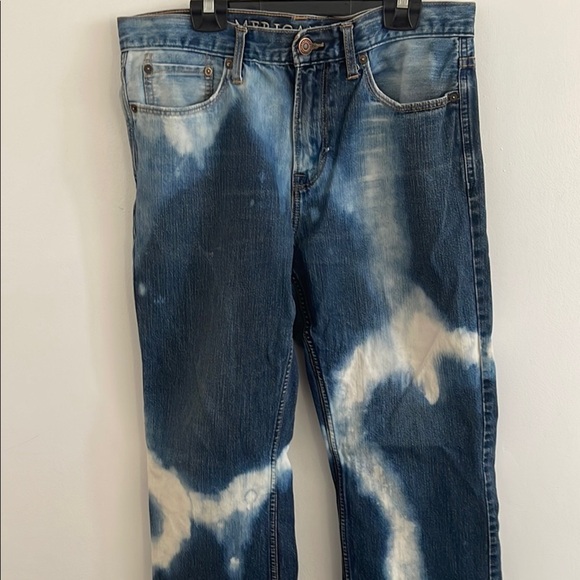 American Eagle Blue Bootcut Tie-Dye Jeans bleached - Picture 1 of 8